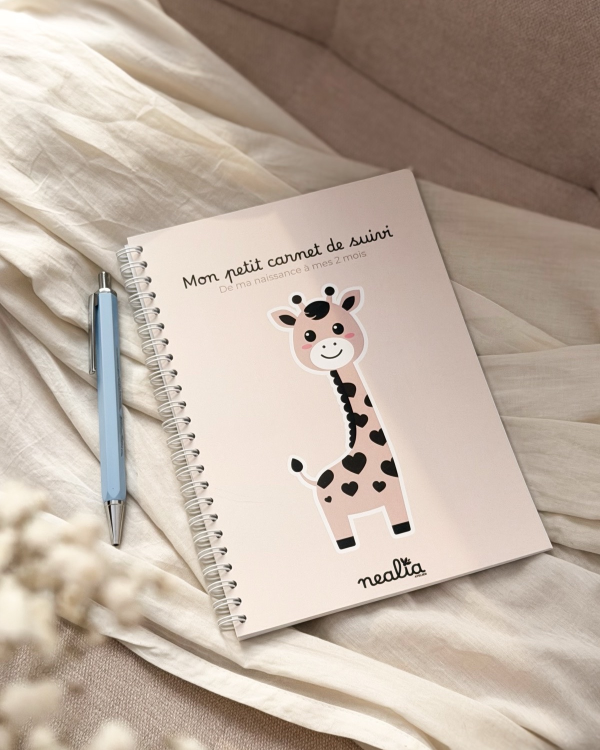 Carnet de suivi Atelier Néalia, illustration et mise en page